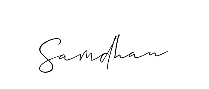 Best and Professional Signature Style for Samdhan. Allison_Script Best Signature Style Collection. Samdhan signature style 2 images and pictures png