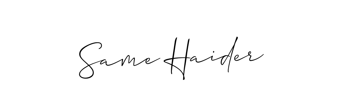 You can use this online signature creator to create a handwritten signature for the name Same Haider. This is the best online autograph maker. Same Haider signature style 2 images and pictures png