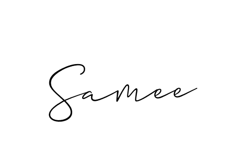 How to make Samee signature? Allison_Script is a professional autograph style. Create handwritten signature for Samee name. Samee signature style 2 images and pictures png