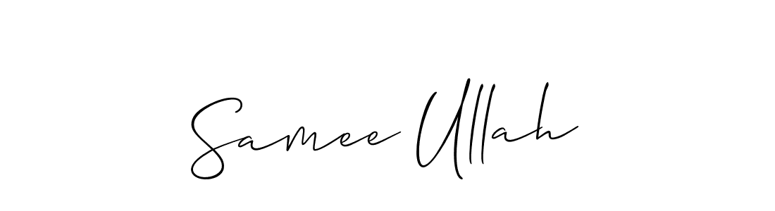Use a signature maker to create a handwritten signature online. With this signature software, you can design (Allison_Script) your own signature for name Samee Ullah. Samee Ullah signature style 2 images and pictures png