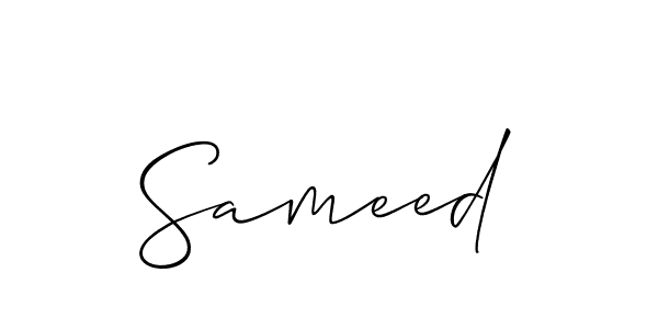 Use a signature maker to create a handwritten signature online. With this signature software, you can design (Allison_Script) your own signature for name Sameed. Sameed signature style 2 images and pictures png
