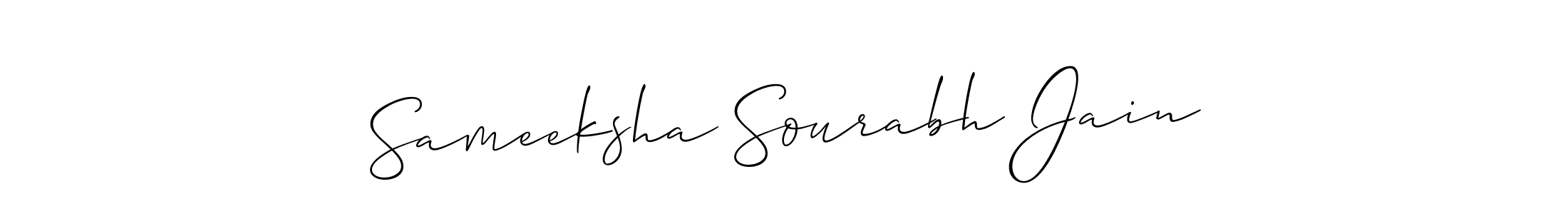 Design your own signature with our free online signature maker. With this signature software, you can create a handwritten (Allison_Script) signature for name Sameeksha Sourabh Jain. Sameeksha Sourabh Jain signature style 2 images and pictures png