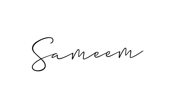 Design your own signature with our free online signature maker. With this signature software, you can create a handwritten (Allison_Script) signature for name Sameem. Sameem signature style 2 images and pictures png