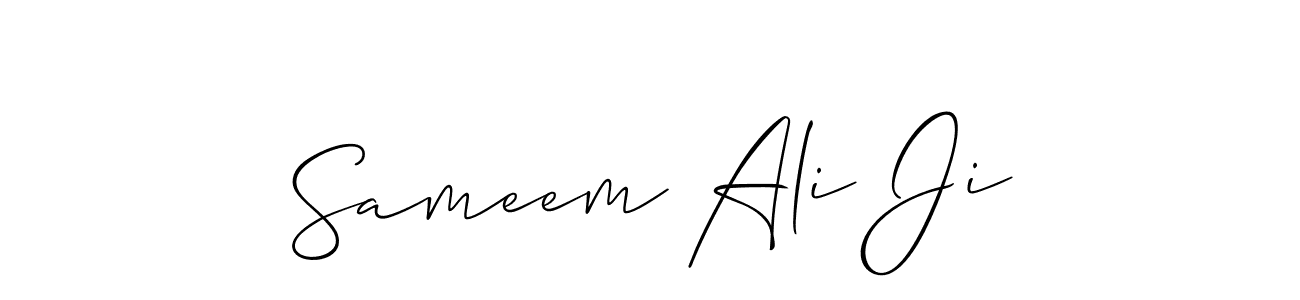 Similarly Allison_Script is the best handwritten signature design. Signature creator online .You can use it as an online autograph creator for name Sameem Ali Ji. Sameem Ali Ji signature style 2 images and pictures png
