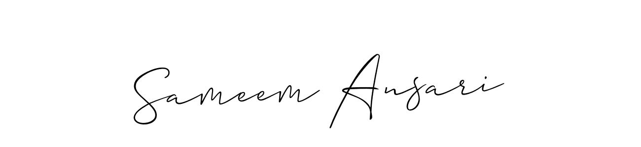 Create a beautiful signature design for name Sameem Ansari. With this signature (Allison_Script) fonts, you can make a handwritten signature for free. Sameem Ansari signature style 2 images and pictures png