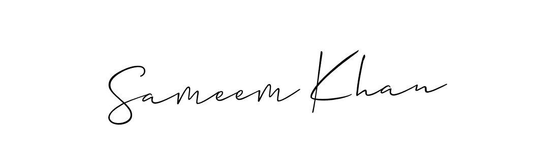 Create a beautiful signature design for name Sameem Khan. With this signature (Allison_Script) fonts, you can make a handwritten signature for free. Sameem Khan signature style 2 images and pictures png