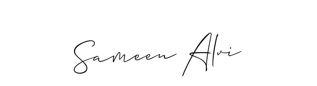 if you are searching for the best signature style for your name Sameen Alvi. so please give up your signature search. here we have designed multiple signature styles  using Allison_Script. Sameen Alvi signature style 2 images and pictures png