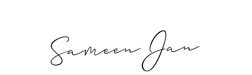 How to make Sameen Jan signature? Allison_Script is a professional autograph style. Create handwritten signature for Sameen Jan name. Sameen Jan signature style 2 images and pictures png