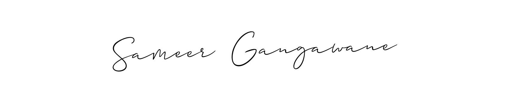 Check out images of Autograph of Sameer  Gangawane name. Actor Sameer  Gangawane Signature Style. Allison_Script is a professional sign style online. Sameer  Gangawane signature style 2 images and pictures png