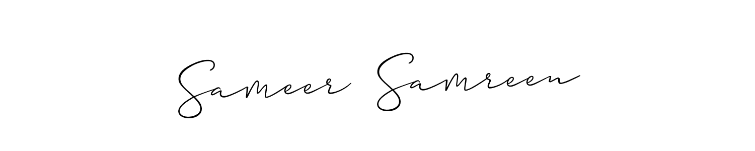How to Draw Sameer  Samreen signature style? Allison_Script is a latest design signature styles for name Sameer  Samreen. Sameer  Samreen signature style 2 images and pictures png