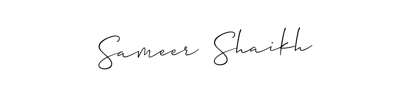 Once you've used our free online signature maker to create your best signature Allison_Script style, it's time to enjoy all of the benefits that Sameer  Shaikh name signing documents. Sameer  Shaikh signature style 2 images and pictures png