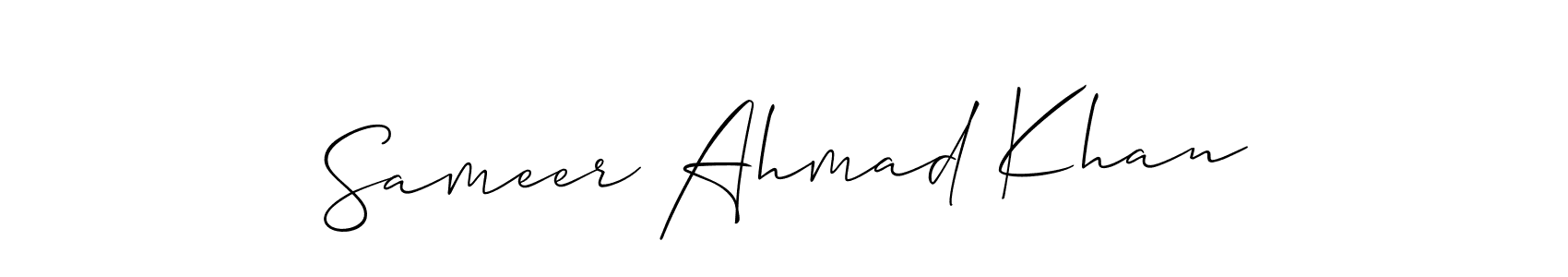Design your own signature with our free online signature maker. With this signature software, you can create a handwritten (Allison_Script) signature for name Sameer Ahmad Khan. Sameer Ahmad Khan signature style 2 images and pictures png