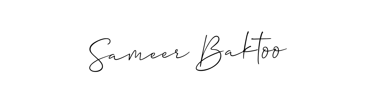 Create a beautiful signature design for name Sameer Baktoo. With this signature (Allison_Script) fonts, you can make a handwritten signature for free. Sameer Baktoo signature style 2 images and pictures png