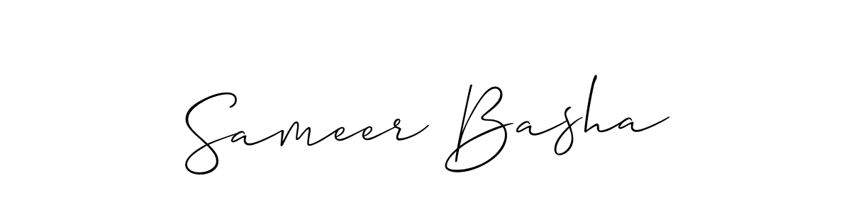 Use a signature maker to create a handwritten signature online. With this signature software, you can design (Allison_Script) your own signature for name Sameer Basha. Sameer Basha signature style 2 images and pictures png
