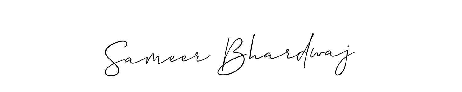 Also we have Sameer Bhardwaj name is the best signature style. Create professional handwritten signature collection using Allison_Script autograph style. Sameer Bhardwaj signature style 2 images and pictures png