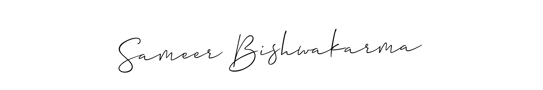 It looks lik you need a new signature style for name Sameer Bishwakarma. Design unique handwritten (Allison_Script) signature with our free signature maker in just a few clicks. Sameer Bishwakarma signature style 2 images and pictures png