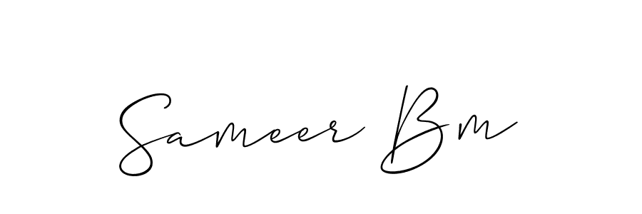 Also we have Sameer Bm name is the best signature style. Create professional handwritten signature collection using Allison_Script autograph style. Sameer Bm signature style 2 images and pictures png