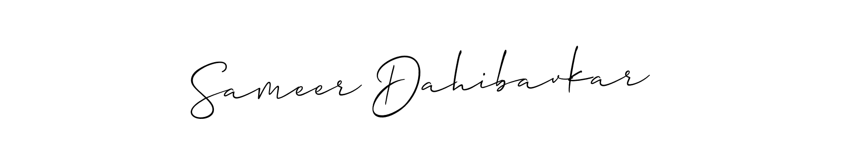 Make a short Sameer Dahibavkar signature style. Manage your documents anywhere anytime using Allison_Script. Create and add eSignatures, submit forms, share and send files easily. Sameer Dahibavkar signature style 2 images and pictures png