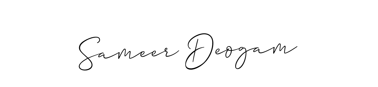 if you are searching for the best signature style for your name Sameer Deogam. so please give up your signature search. here we have designed multiple signature styles  using Allison_Script. Sameer Deogam signature style 2 images and pictures png