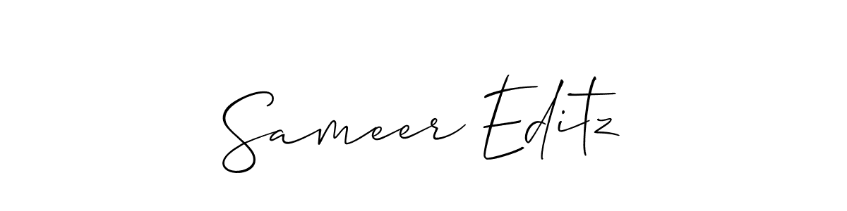 Design your own signature with our free online signature maker. With this signature software, you can create a handwritten (Allison_Script) signature for name Sameer Editz. Sameer Editz signature style 2 images and pictures png