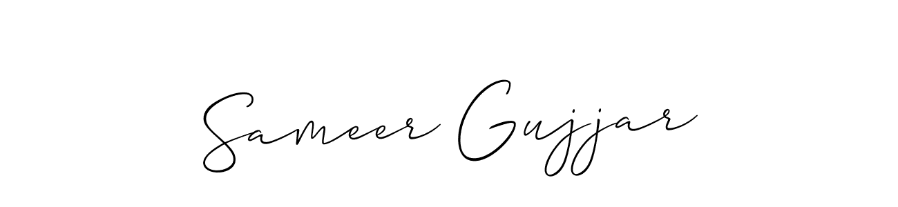 Use a signature maker to create a handwritten signature online. With this signature software, you can design (Allison_Script) your own signature for name Sameer Gujjar. Sameer Gujjar signature style 2 images and pictures png