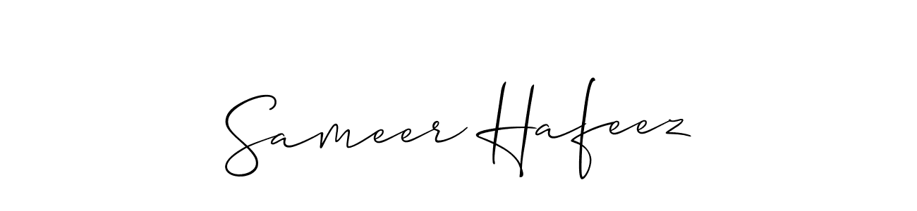 How to Draw Sameer Hafeez signature style? Allison_Script is a latest design signature styles for name Sameer Hafeez. Sameer Hafeez signature style 2 images and pictures png