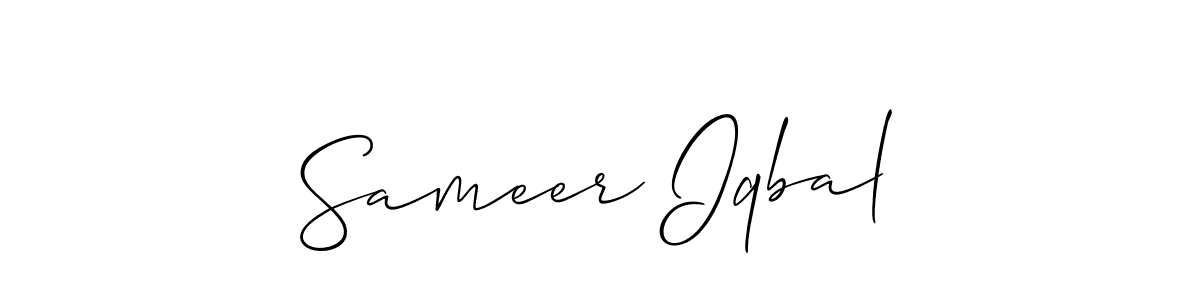 Make a beautiful signature design for name Sameer Iqbal. With this signature (Allison_Script) style, you can create a handwritten signature for free. Sameer Iqbal signature style 2 images and pictures png