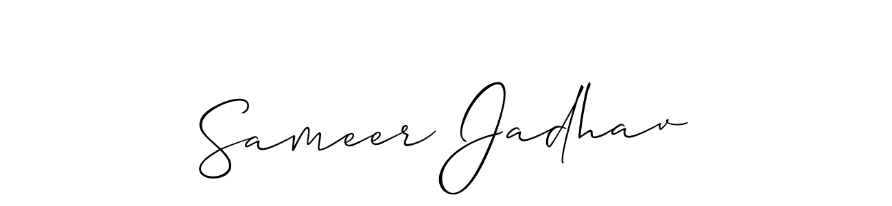 How to make Sameer Jadhav signature? Allison_Script is a professional autograph style. Create handwritten signature for Sameer Jadhav name. Sameer Jadhav signature style 2 images and pictures png