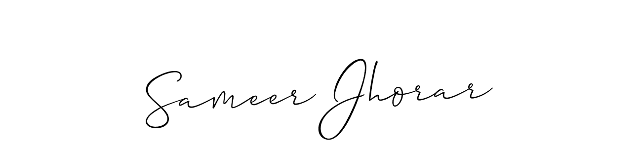 Also You can easily find your signature by using the search form. We will create Sameer Jhorar name handwritten signature images for you free of cost using Allison_Script sign style. Sameer Jhorar signature style 2 images and pictures png