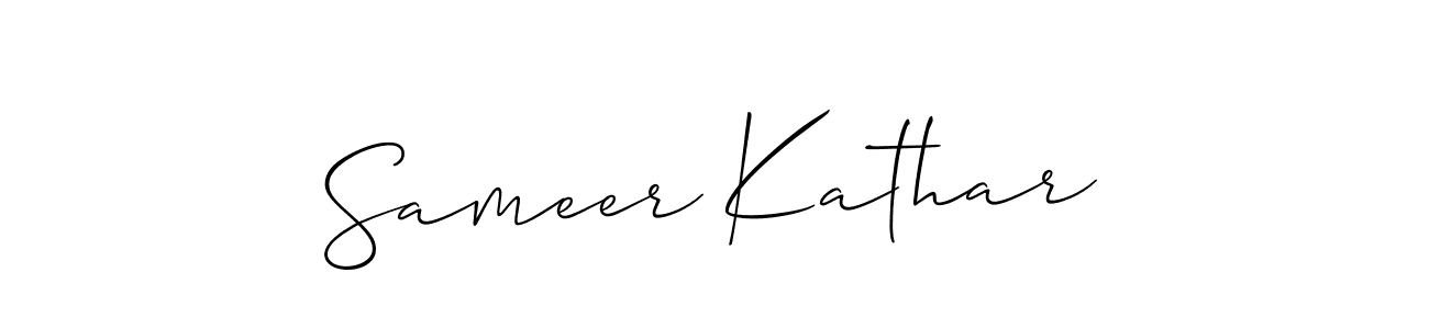 Make a short Sameer Kathar signature style. Manage your documents anywhere anytime using Allison_Script. Create and add eSignatures, submit forms, share and send files easily. Sameer Kathar signature style 2 images and pictures png