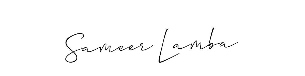 Also You can easily find your signature by using the search form. We will create Sameer Lamba name handwritten signature images for you free of cost using Allison_Script sign style. Sameer Lamba signature style 2 images and pictures png