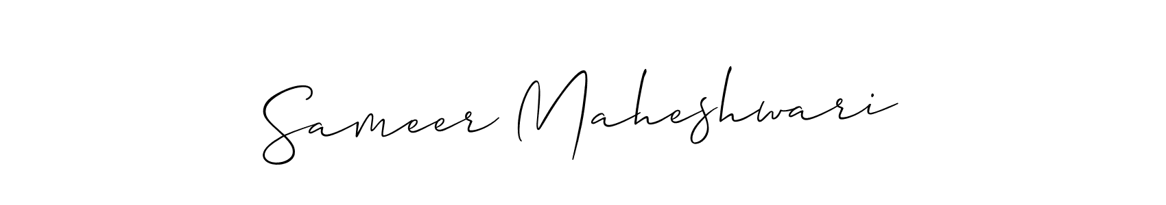 Use a signature maker to create a handwritten signature online. With this signature software, you can design (Allison_Script) your own signature for name Sameer Maheshwari. Sameer Maheshwari signature style 2 images and pictures png
