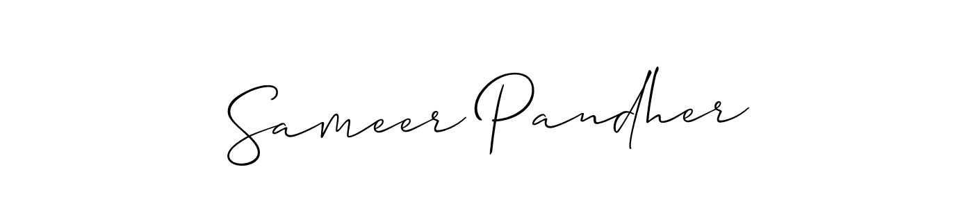 Here are the top 10 professional signature styles for the name Sameer Pandher. These are the best autograph styles you can use for your name. Sameer Pandher signature style 2 images and pictures png