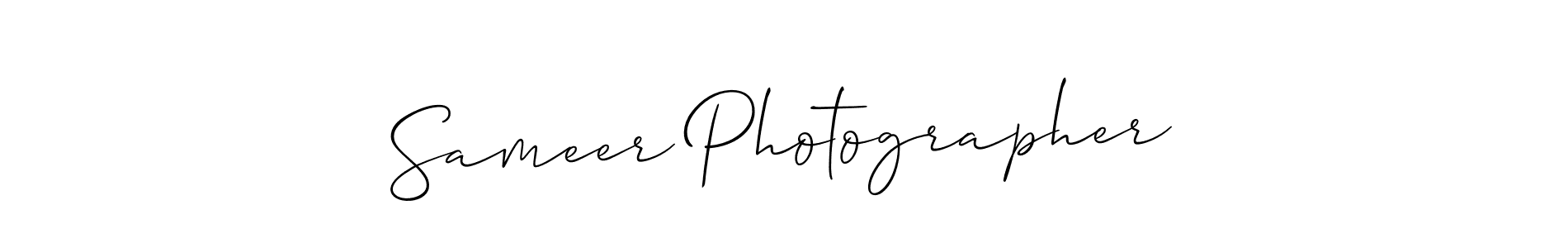 Use a signature maker to create a handwritten signature online. With this signature software, you can design (Allison_Script) your own signature for name Sameer Photographer. Sameer Photographer signature style 2 images and pictures png