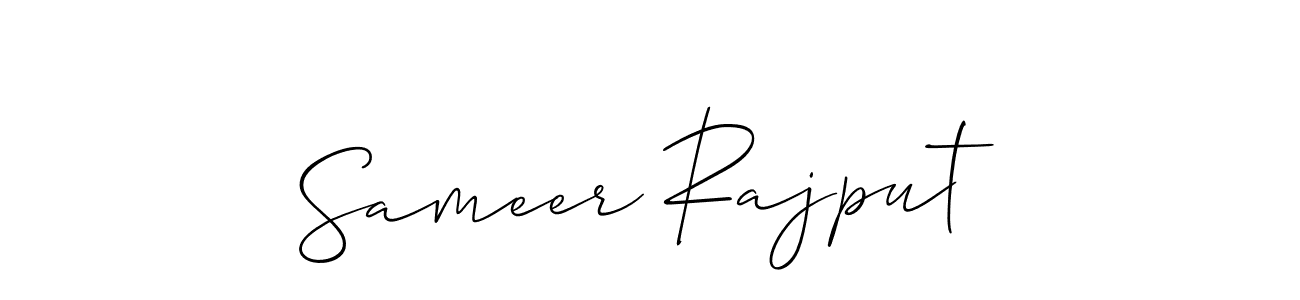 How to make Sameer Rajput name signature. Use Allison_Script style for creating short signs online. This is the latest handwritten sign. Sameer Rajput signature style 2 images and pictures png