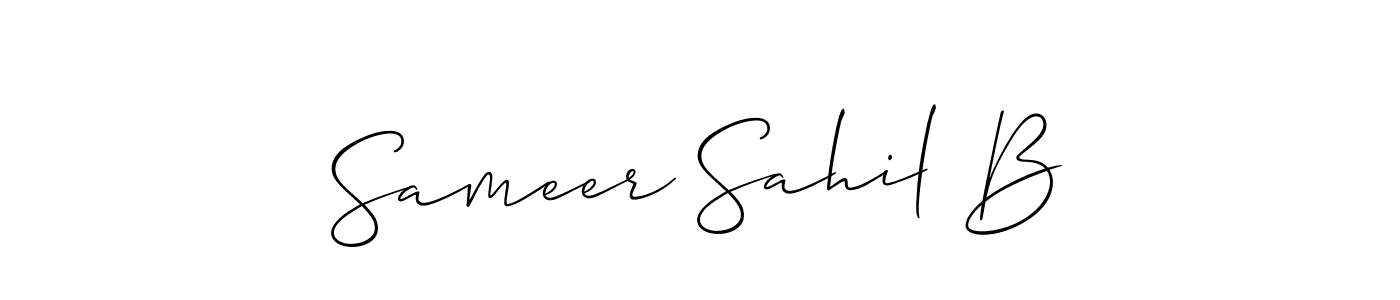 Here are the top 10 professional signature styles for the name Sameer Sahil B. These are the best autograph styles you can use for your name. Sameer Sahil B signature style 2 images and pictures png