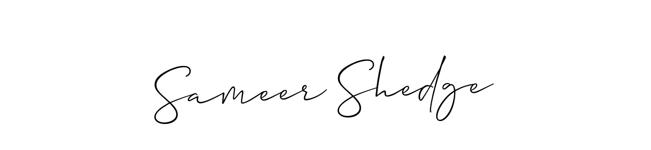 How to Draw Sameer Shedge signature style? Allison_Script is a latest design signature styles for name Sameer Shedge. Sameer Shedge signature style 2 images and pictures png