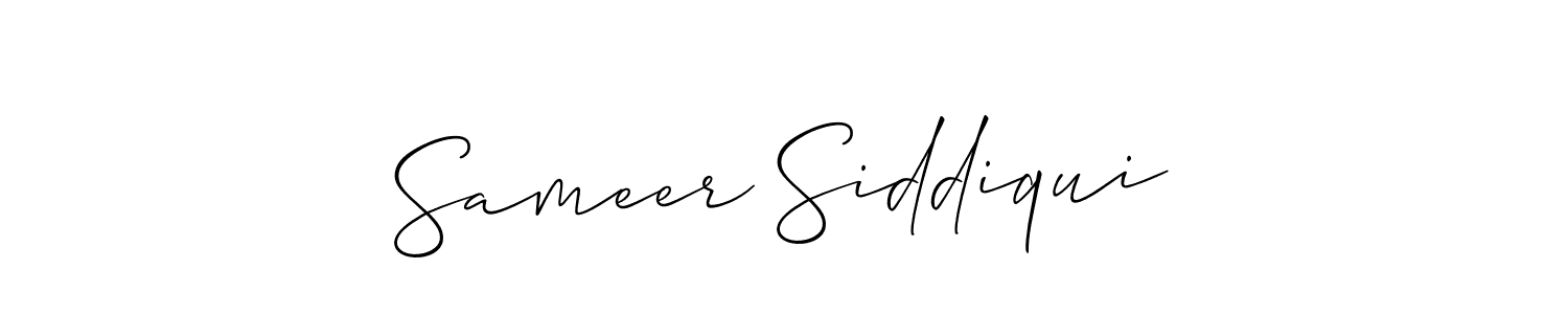 Allison_Script is a professional signature style that is perfect for those who want to add a touch of class to their signature. It is also a great choice for those who want to make their signature more unique. Get Sameer Siddiqui name to fancy signature for free. Sameer Siddiqui signature style 2 images and pictures png
