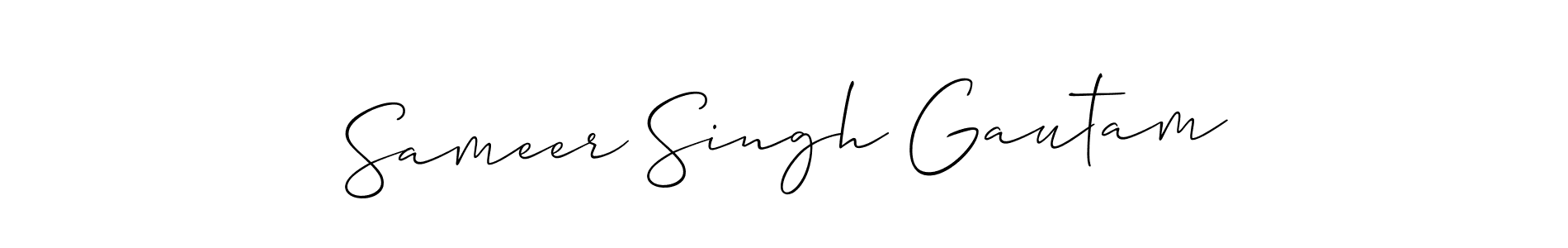 if you are searching for the best signature style for your name Sameer Singh Gautam. so please give up your signature search. here we have designed multiple signature styles  using Allison_Script. Sameer Singh Gautam signature style 2 images and pictures png