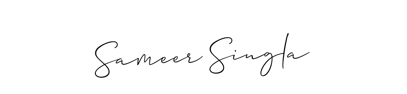 How to make Sameer Singla name signature. Use Allison_Script style for creating short signs online. This is the latest handwritten sign. Sameer Singla signature style 2 images and pictures png