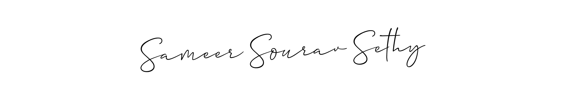 Also You can easily find your signature by using the search form. We will create Sameer Sourav Sethy name handwritten signature images for you free of cost using Allison_Script sign style. Sameer Sourav Sethy signature style 2 images and pictures png