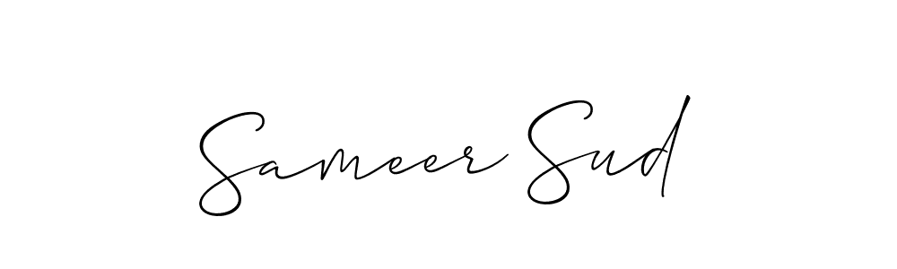 How to Draw Sameer Sud signature style? Allison_Script is a latest design signature styles for name Sameer Sud. Sameer Sud signature style 2 images and pictures png