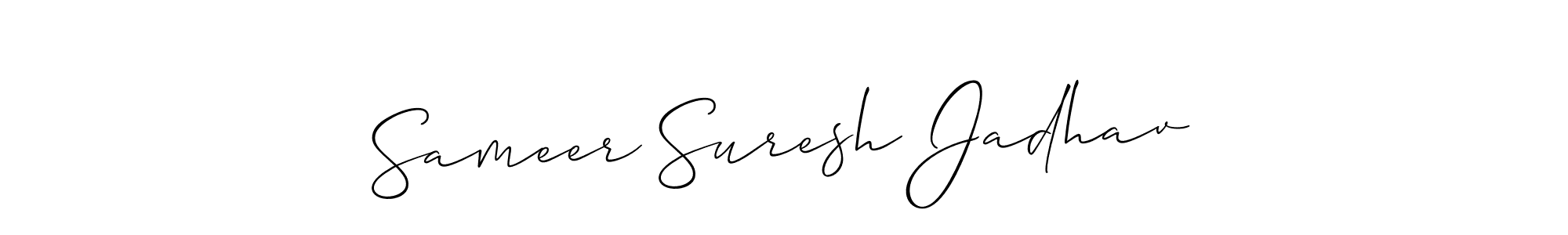 Design your own signature with our free online signature maker. With this signature software, you can create a handwritten (Allison_Script) signature for name Sameer Suresh Jadhav. Sameer Suresh Jadhav signature style 2 images and pictures png