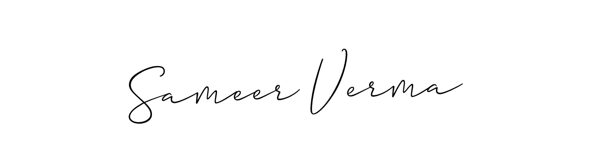 Create a beautiful signature design for name Sameer Verma. With this signature (Allison_Script) fonts, you can make a handwritten signature for free. Sameer Verma signature style 2 images and pictures png