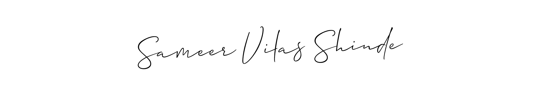 Also we have Sameer Vilas Shinde name is the best signature style. Create professional handwritten signature collection using Allison_Script autograph style. Sameer Vilas Shinde signature style 2 images and pictures png