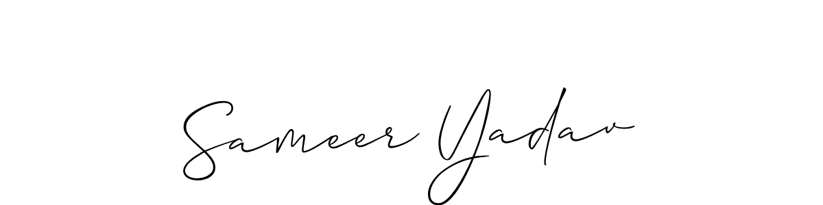 Sameer Yadav stylish signature style. Best Handwritten Sign (Allison_Script) for my name. Handwritten Signature Collection Ideas for my name Sameer Yadav. Sameer Yadav signature style 2 images and pictures png