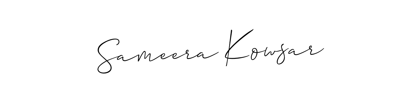 How to Draw Sameera Kowsar signature style? Allison_Script is a latest design signature styles for name Sameera Kowsar. Sameera Kowsar signature style 2 images and pictures png