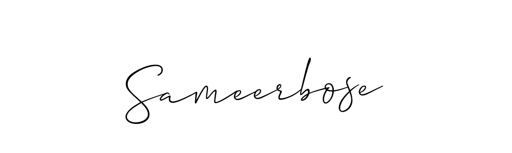 Make a beautiful signature design for name Sameerbose. With this signature (Allison_Script) style, you can create a handwritten signature for free. Sameerbose signature style 2 images and pictures png