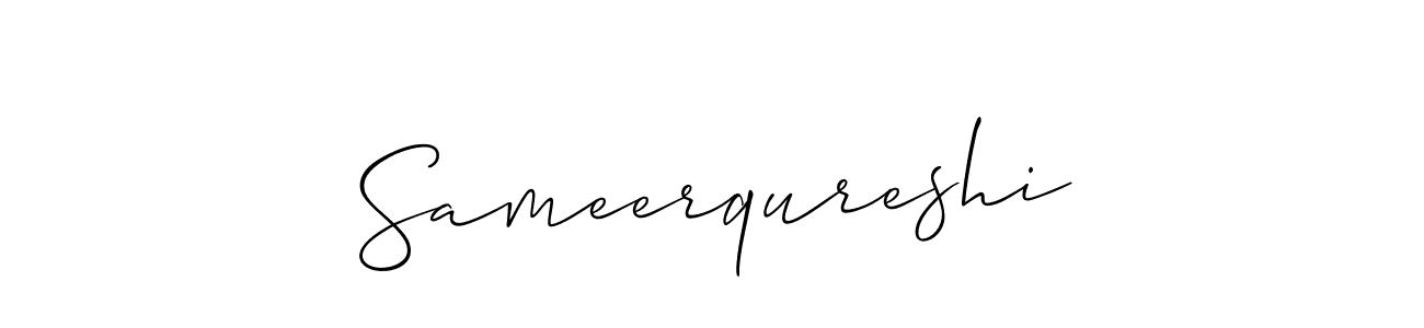 Make a beautiful signature design for name Sameerqureshi. With this signature (Allison_Script) style, you can create a handwritten signature for free. Sameerqureshi signature style 2 images and pictures png