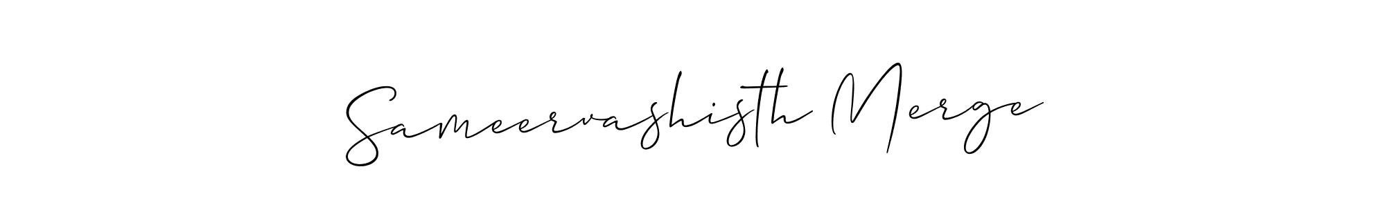 Allison_Script is a professional signature style that is perfect for those who want to add a touch of class to their signature. It is also a great choice for those who want to make their signature more unique. Get Sameervashisth Merge name to fancy signature for free. Sameervashisth Merge signature style 2 images and pictures png